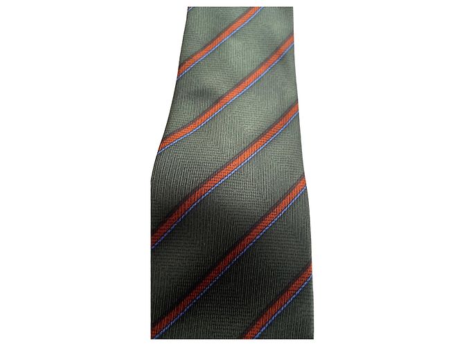 ✨ Striped silk tie by Paco Rabanne – Timeless elegance Red Dark green - view 3
