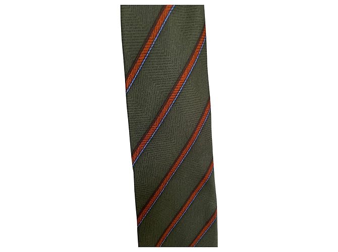 ✨ Striped silk tie by Paco Rabanne – Timeless elegance Red Dark green - view 4