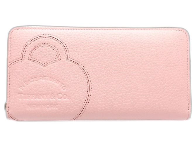 Cartera larga de cuero rosa Tiffany & Co. - vista 10