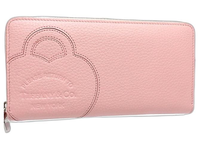Cartera larga de cuero rosa Tiffany & Co. - vista 2