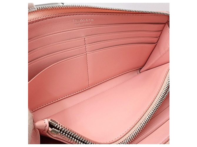 Cartera larga de cuero rosa Tiffany & Co. - vista 6