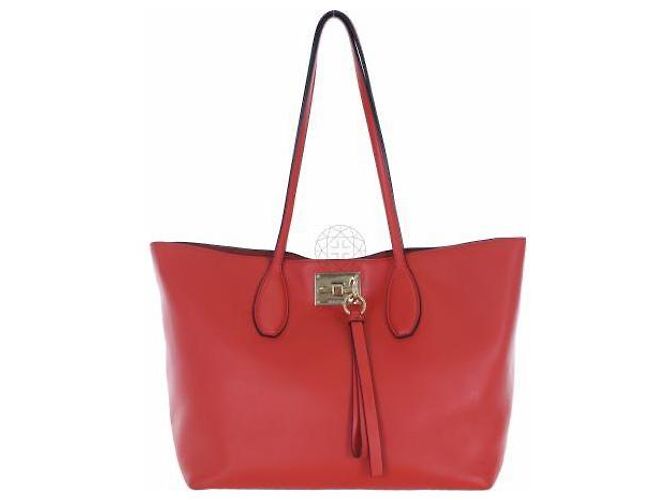 Borsa tote Salvatore Ferragamo in pelle rossa - vista 2