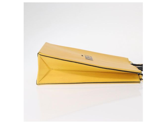 Fendi Pack Borsa Shopping in Pelle Piccola Giallo - vista 3