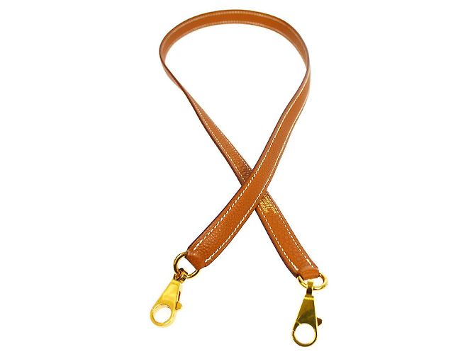 Tracolla in pelle Kelly di Hermès D'oro - vista 3