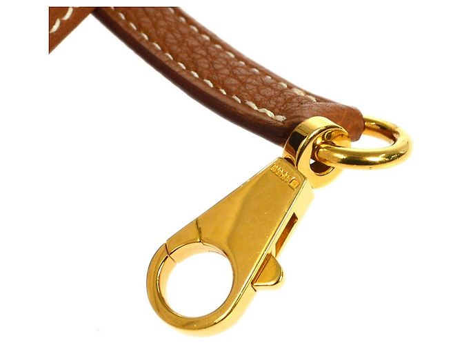Tracolla in pelle Kelly di Hermès D'oro - vista 4