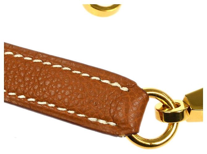 Tracolla in pelle Kelly di Hermès D'oro - vista 6