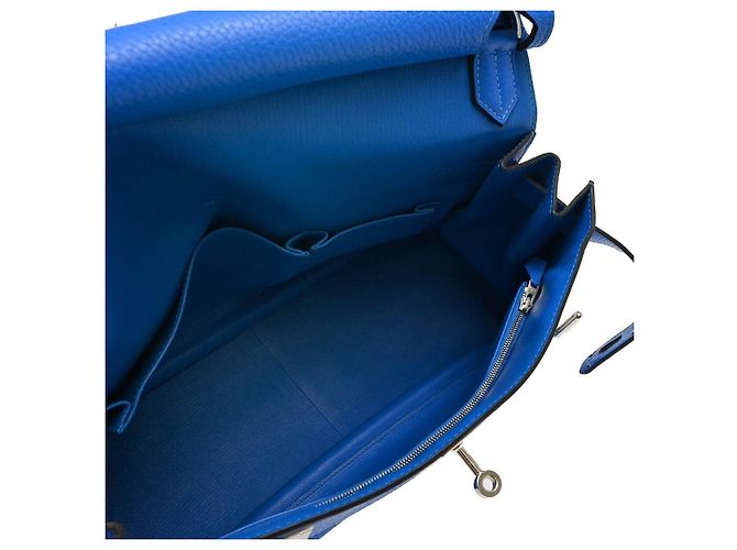 Hermès Jypsiere Tasche Clemence 34 Blau - Ansicht 4