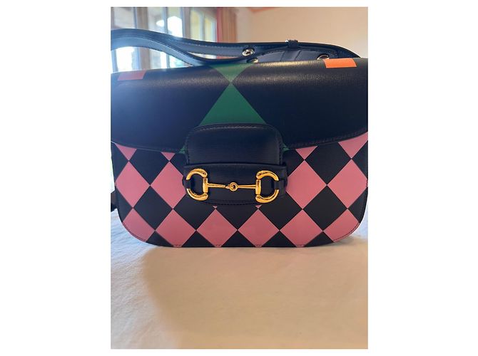 Gucci Horsebit 1955 nero stampa - vista 2