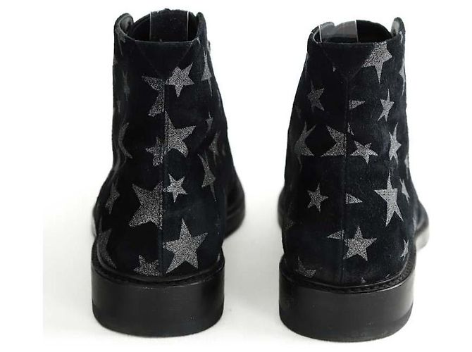 Saint Laurent Schwarze Wildleder-Sneaker - Ansicht 2