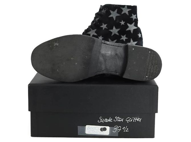 Saint Laurent Schwarze Wildleder-Sneaker - Ansicht 6