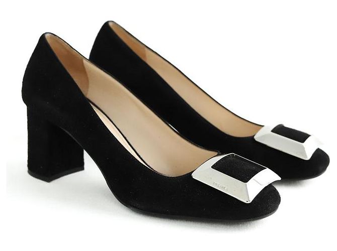Prada Bailarinas de ante negras Negro - vista 3