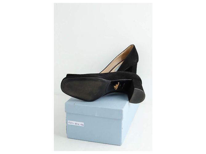 Prada Bailarinas de ante negras Negro - vista 6