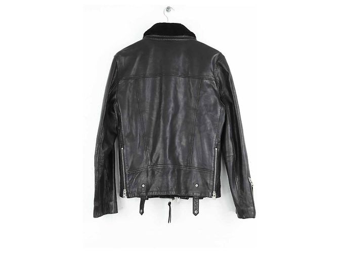 All Saints Schwarze Lederjacke - Ansicht 4