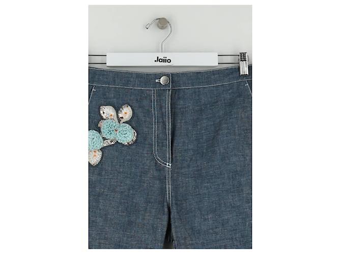 Dior Pantalón recto de algodón azul - vista 2