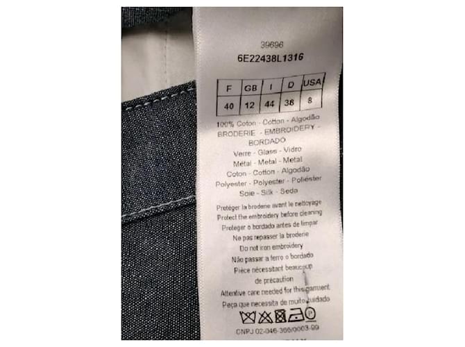 Dior Pantalón recto de algodón azul - vista 6