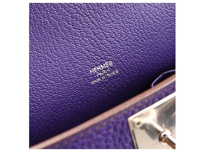Hermès Jypsiere Tasche Clemence 28 Blau - Ansicht 5