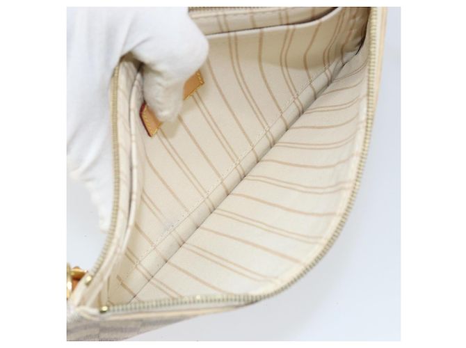 Louis Vuitton Neverfull Pochette Damier Large Branco - vista 5