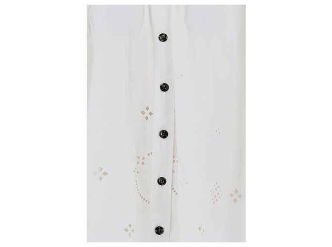 Ganni Abito in cotone bianco - vista 3