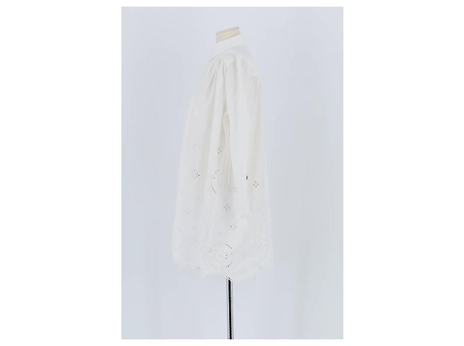 Ganni Abito in cotone bianco - vista 5