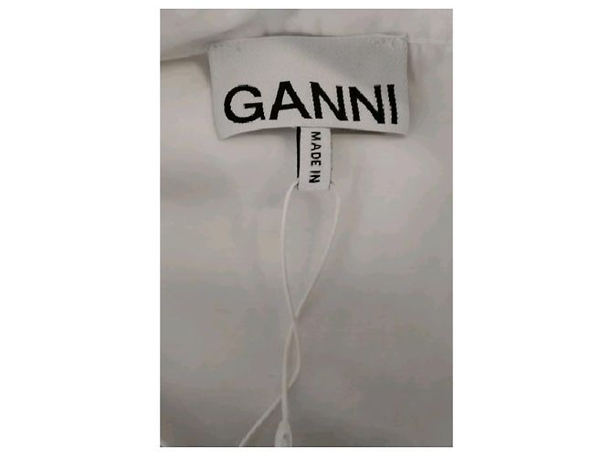 Ganni Abito in cotone bianco - vista 7
