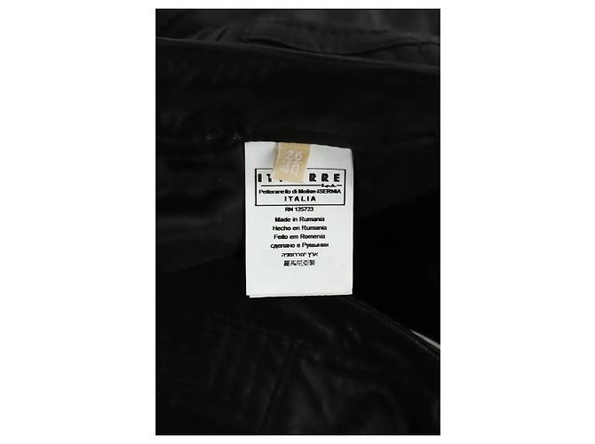 Galliano Pantalones slim de cuero negro - vista 6