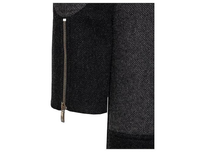 Giorgio Armani Anthrazit Wollmantel Grau - Ansicht 4