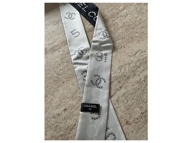 Fascia per capelli in twill Chanel - vista 4