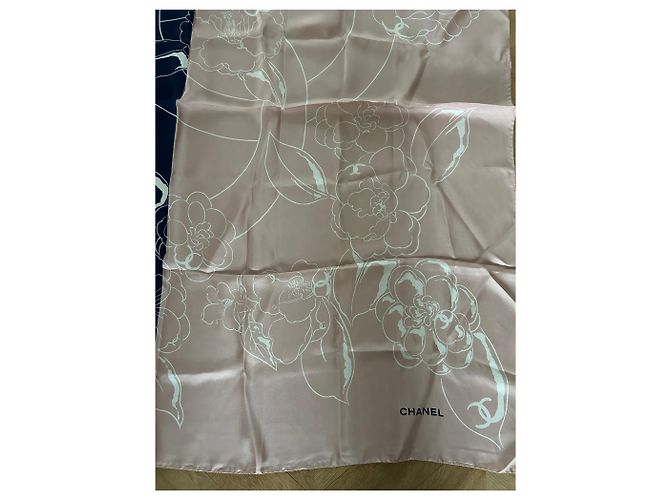 Foulard in seta Chanel XL 130cm Rosa - vista 6
