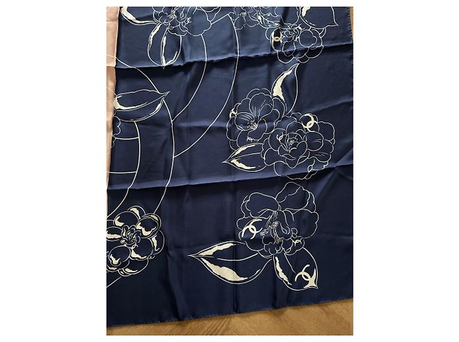 Foulard in seta Chanel XL 130cm Rosa - vista 8