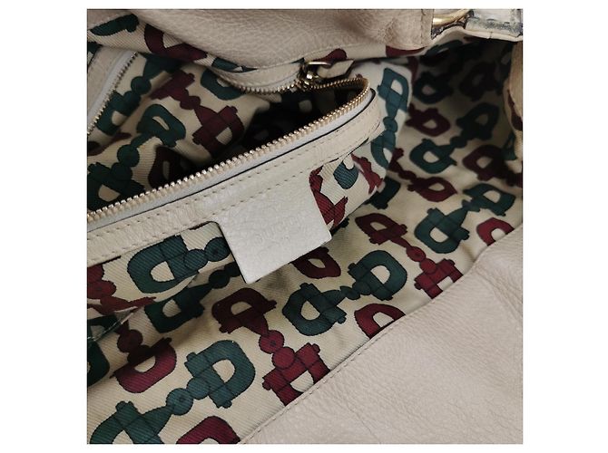 Borsa a mano Gucci Indy in pelle crema Crudo - vista 3
