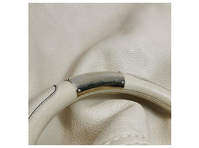 Borsa a mano Gucci Indy in pelle crema Crudo - vista 5