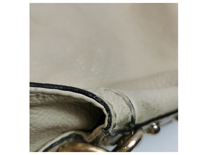 Borsa a mano Gucci Indy in pelle crema Crudo - vista 9