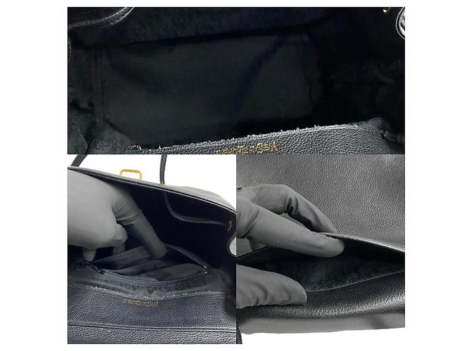 Borsa in pelle Yves Saint Laurent Nero Rosso - vista 9