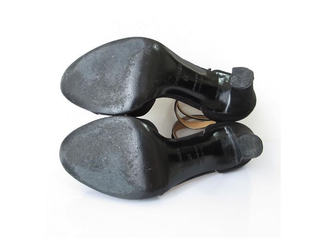 Sandali in suede Hermès 34 Nero - vista 8