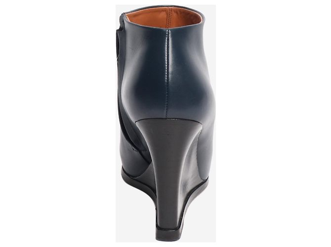 Céline Navy Wedge Stiefeletten - Größe EU 37,5 Marineblau - Ansicht 3