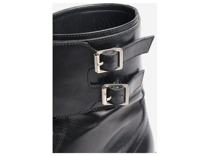 Saint Laurent Botas de combate Black Patti - talla EU 37 Negro - vista 3
