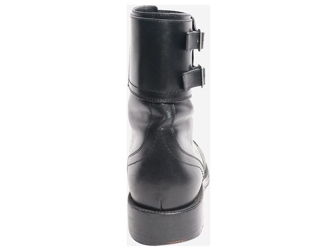 Saint Laurent Botas de combate Black Patti - talla EU 37 Negro - vista 4
