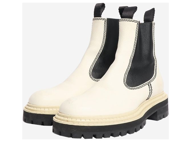 Proenza Schouler Botas Chelsea Off-white - talla EU 37,5 Blanco - vista 2