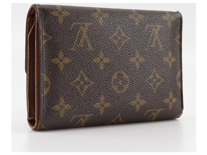 Billetera tri-fold Etui Papier Porto Tresol Louis Vuitton Castaño - vista 3