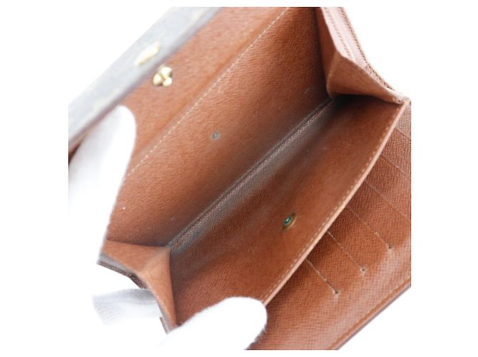 Billetera tri-fold Etui Papier Porto Tresol Louis Vuitton Castaño - vista 7
