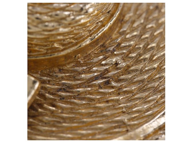 Chanel Brosche in Form eines vergoldeten Strohhuts Golden - Ansicht 6