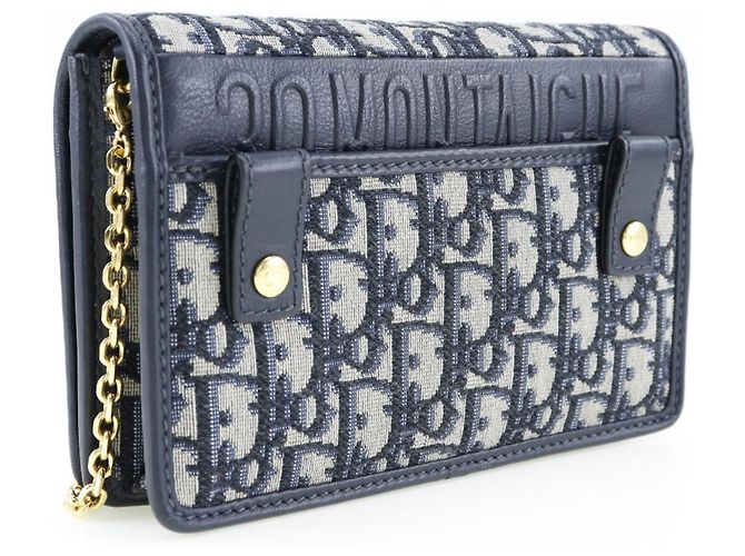 Borsa a Spalla Trotter Oblique Christian Dior Blu navy - vista 3