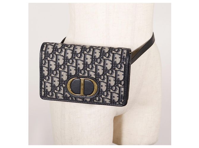 Borsa a Spalla Trotter Oblique Christian Dior Blu navy - vista 8