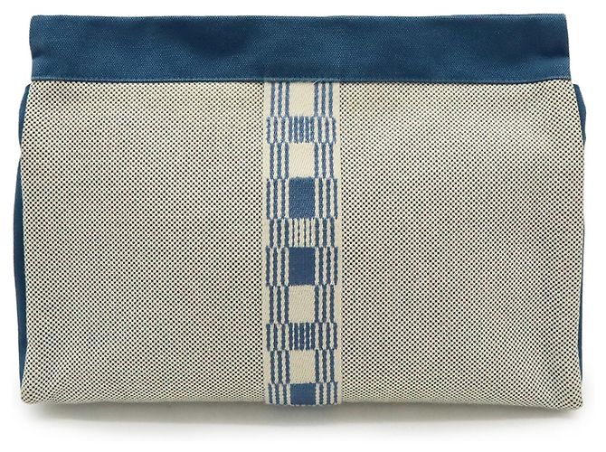 Hermès HERMES Borsa Clutch Jimetoux GM Blu Crudo - vista 2