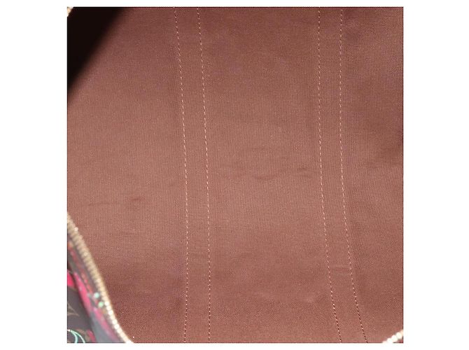Borsa Keepall Louis Vuitton Edizione Limitata Monogram Cerises 45 Marrone - vista 5