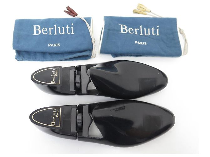 SCARPE BERLUTI RICHELIEU 0141 8.5 42.5 CUOIO PATINATO NERO E GRIGIO - vista 12