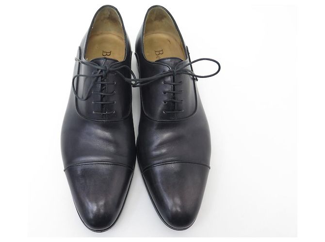 SCARPE BERLUTI RICHELIEU 0141 8.5 42.5 CUOIO PATINATO NERO E GRIGIO - vista 8