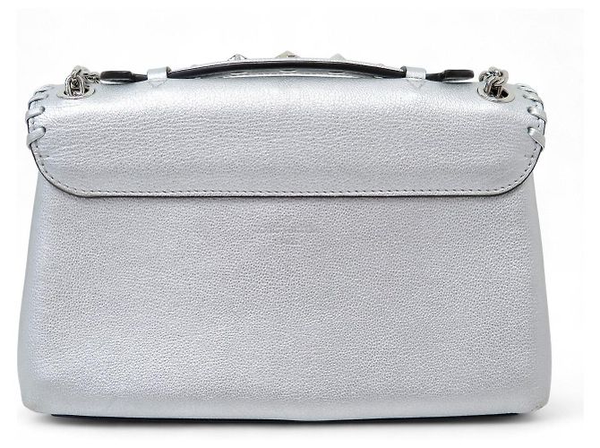 BORSA LOUIS VUITTON VERY CHAIN M43201 IN PELLE ARGENTATA Argento - vista 2