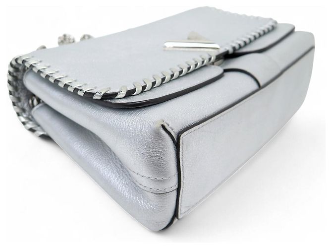 BORSA LOUIS VUITTON VERY CHAIN M43201 IN PELLE ARGENTATA Argento - vista 3