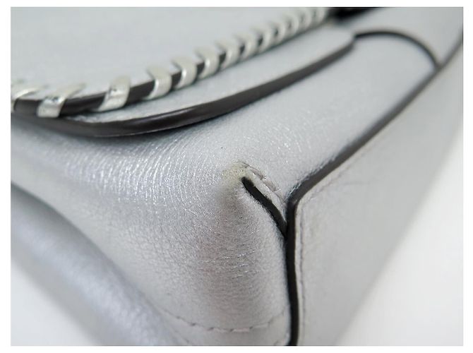 BORSA LOUIS VUITTON VERY CHAIN M43201 IN PELLE ARGENTATA Argento - vista 4